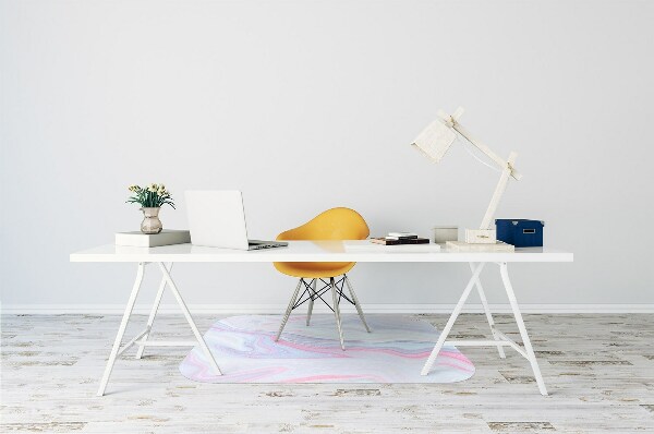 Office chair floor protector abstraction roses