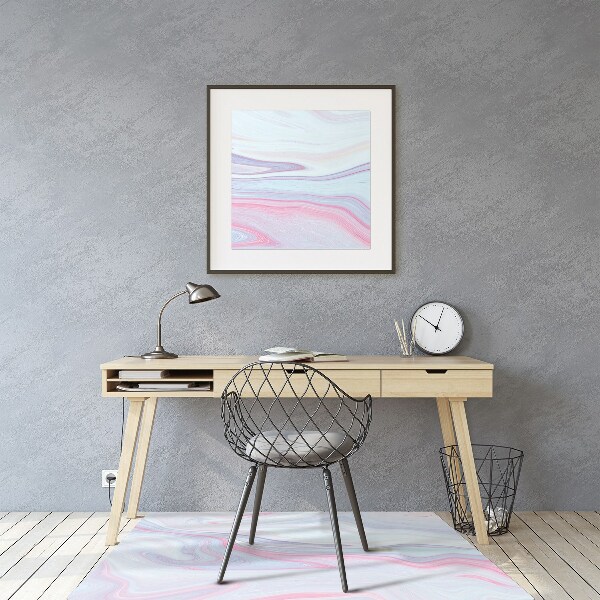 Office chair floor protector abstraction roses