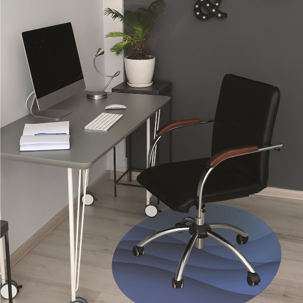 Computer chair mat transition blue