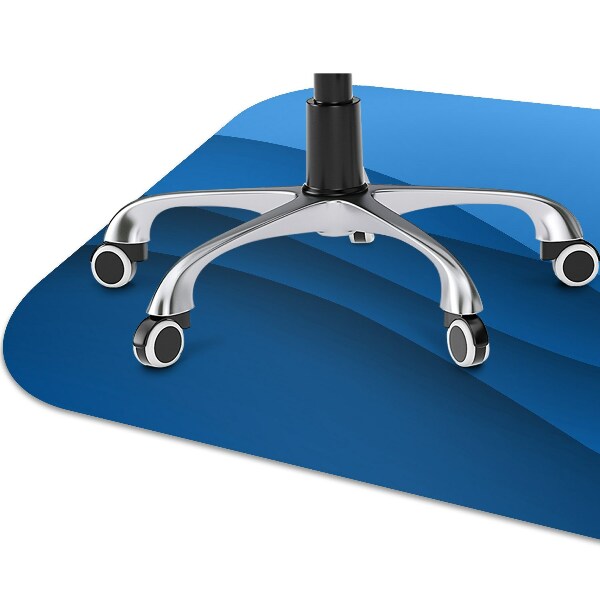 Computer chair mat transition blue
