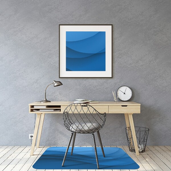 Computer chair mat transition blue