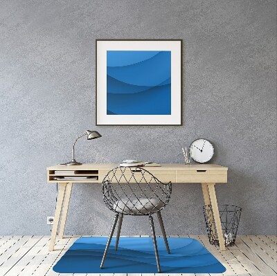 Computer chair mat transition blue