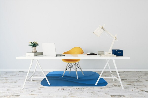 Computer chair mat transition blue