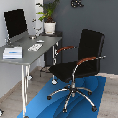 Computer chair mat transition blue