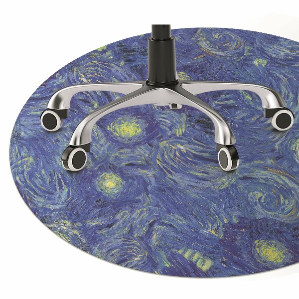 Computer chair mat blooming almond