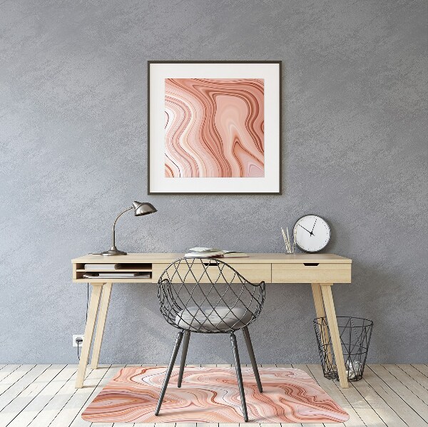Office chair mat Abstraction ecru