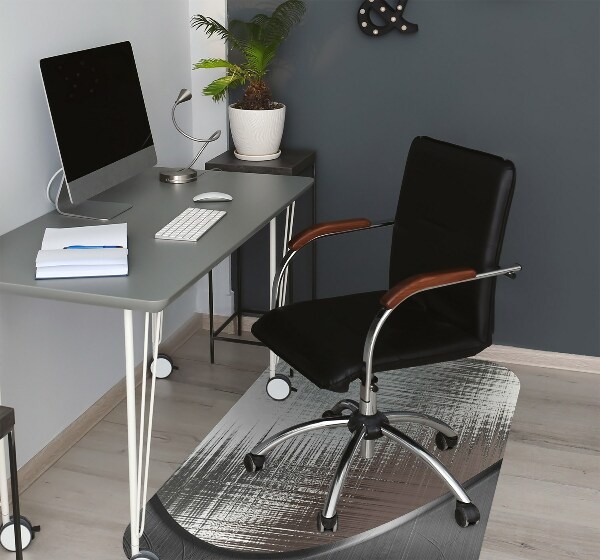 Office chair mat Abstraction silver