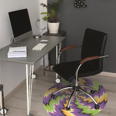 Office chair floor protector abstract swirl