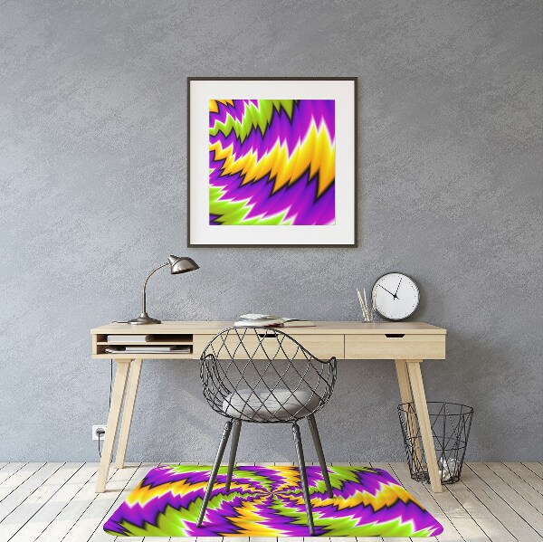 Office chair floor protector abstract swirl