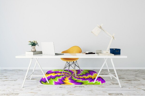 Office chair floor protector abstract swirl