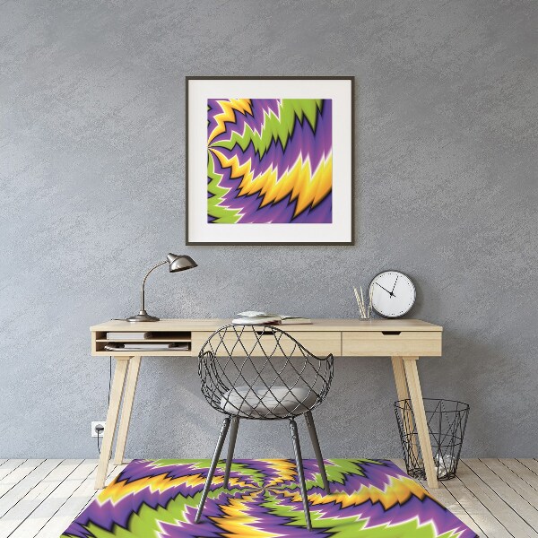 Office chair floor protector abstract swirl