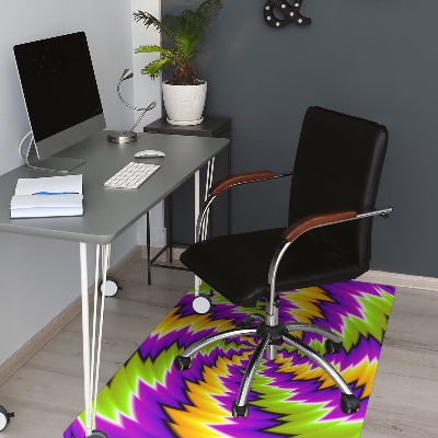 Office chair floor protector abstract swirl