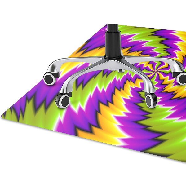 Office chair floor protector abstract swirl