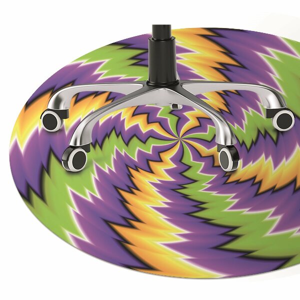 Office chair floor protector abstract swirl
