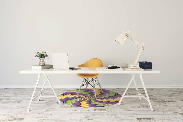 Office chair floor protector abstract swirl