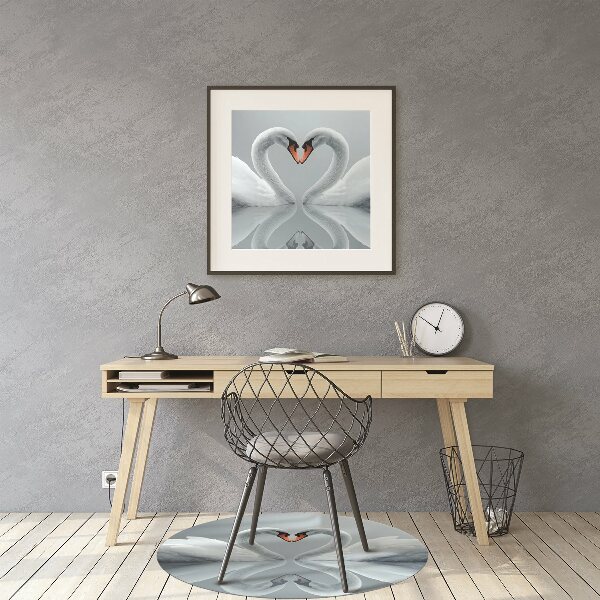 Office chair mat Swans