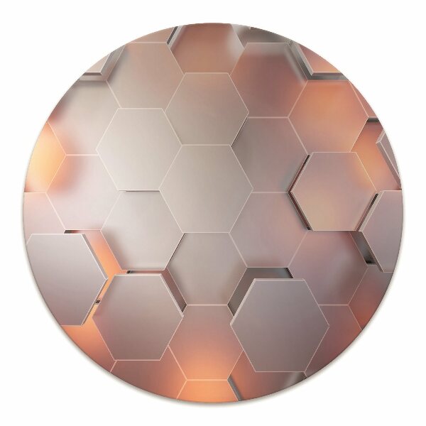 Chair mat floor panels protector Abstraction hexes