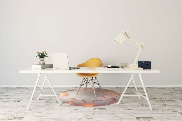 Chair mat floor panels protector Abstraction hexes