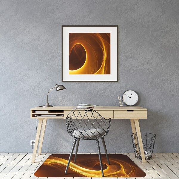 Office chair mat wavy flame