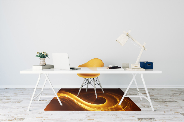 Office chair mat wavy flame