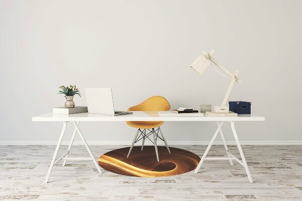 Office chair mat wavy flame