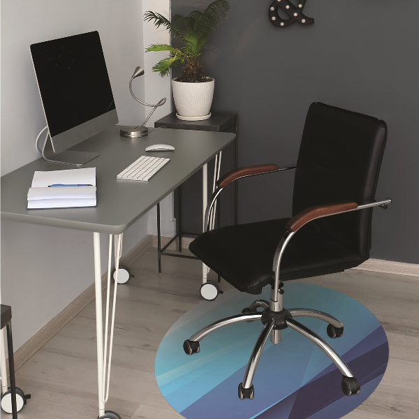 Computer chair mat blue shift