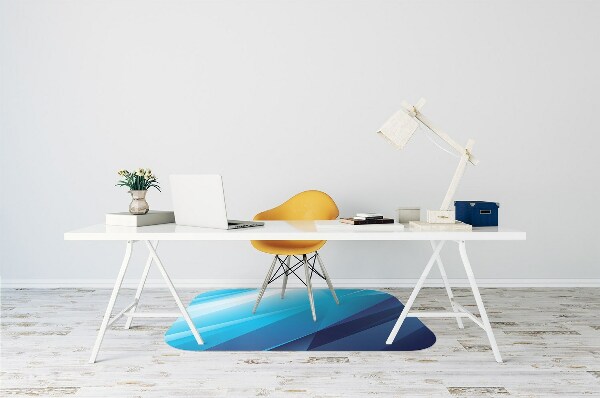Computer chair mat blue shift