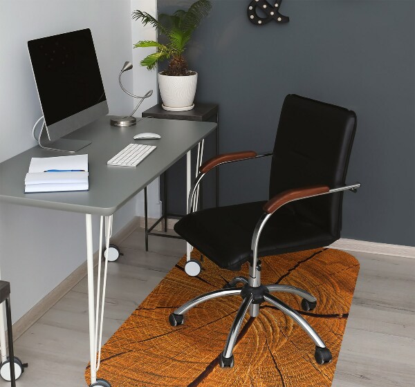 Desk chair mat Tree trunk