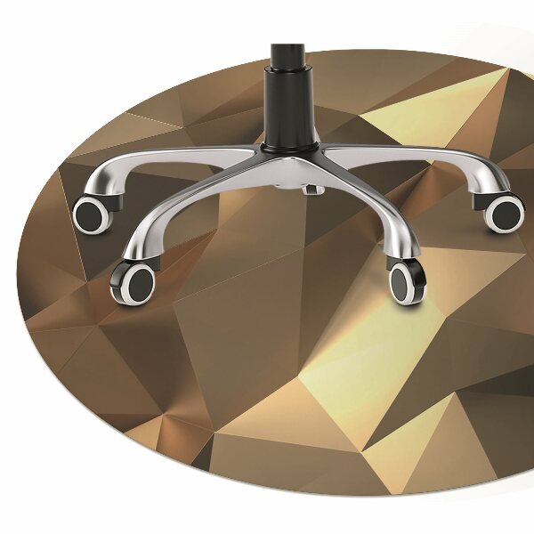 Desk chair mat gold foil