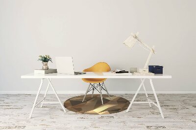Desk chair mat gold foil