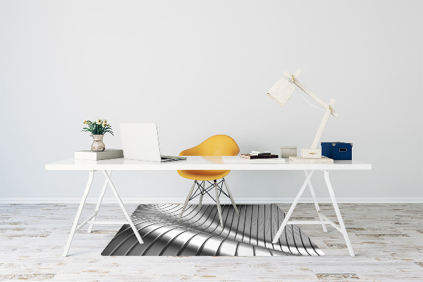 Office chair floor protector metallic