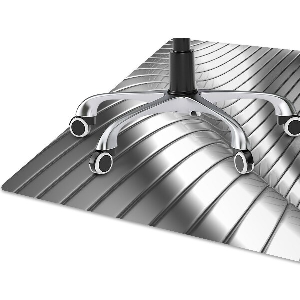 Office chair floor protector metallic