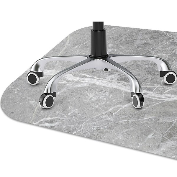 Computer chair mat gray marble