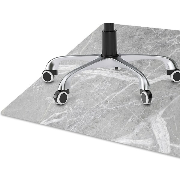 Computer chair mat gray marble