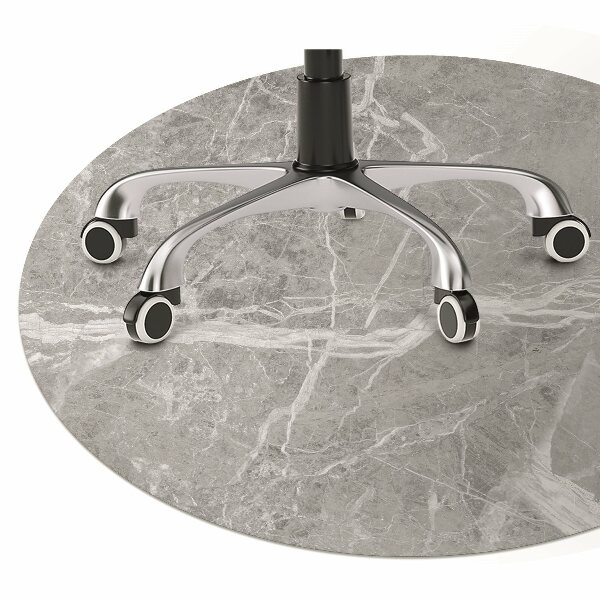 Computer chair mat gray marble
