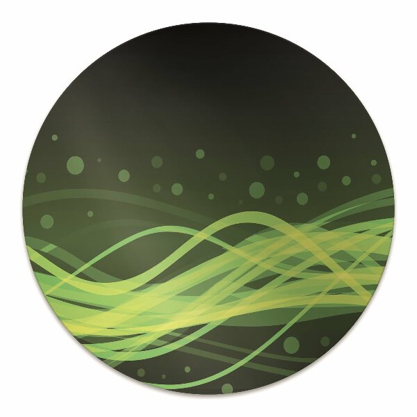 Desk chair mat green stripes