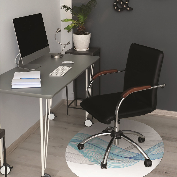 Office chair mat Blue-gray stripes