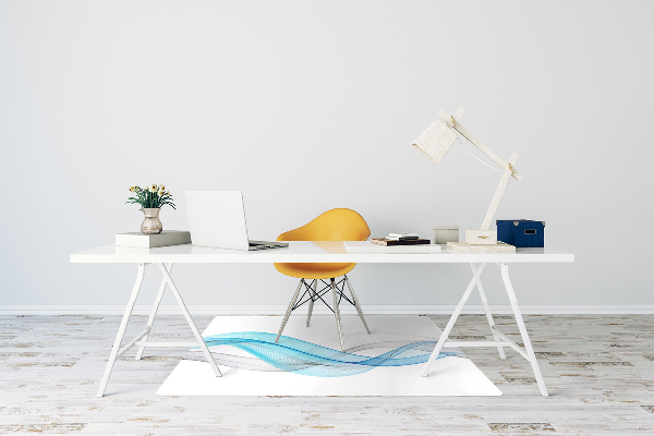 Office chair mat Blue-gray stripes