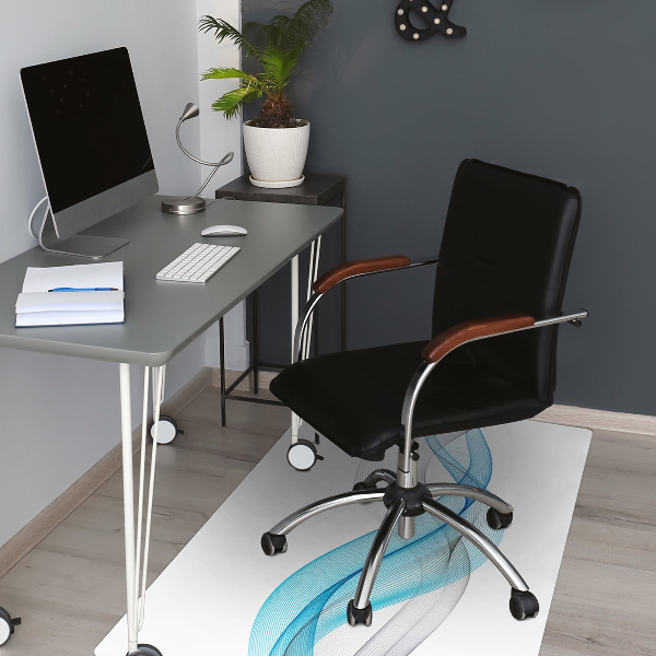 Office chair mat Blue-gray stripes