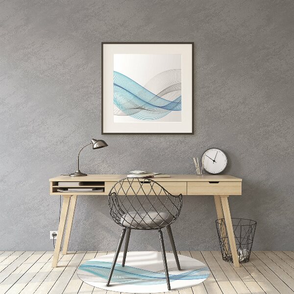 Office chair mat Blue-gray stripes