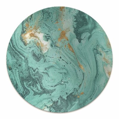 Chair mat floor panels protector Marble turquoise