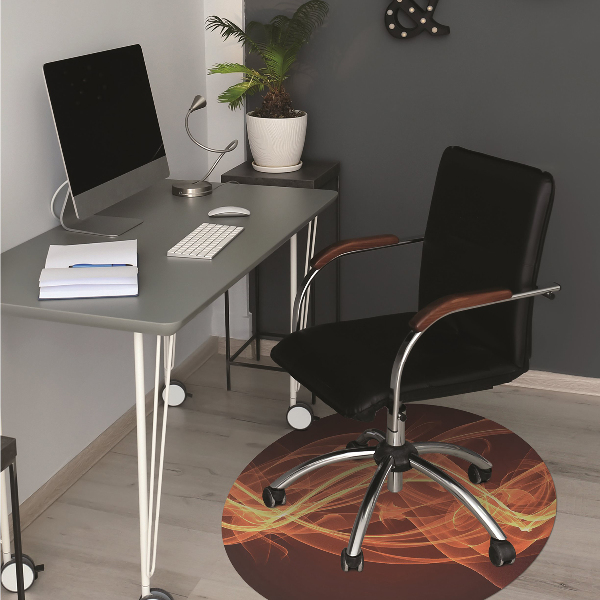 Chair mat floor panels protector red flame
