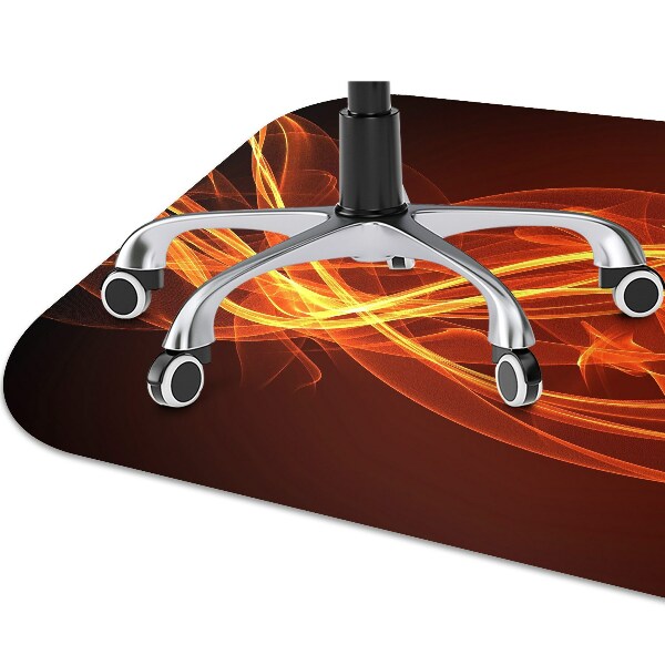 Chair mat floor panels protector red flame