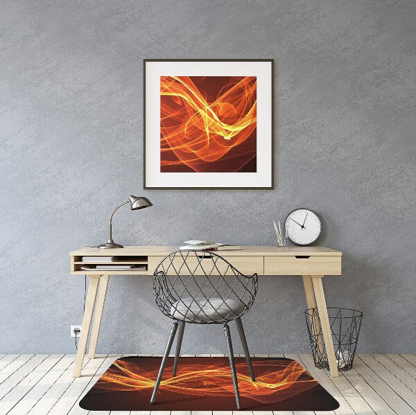 Chair mat floor panels protector red flame