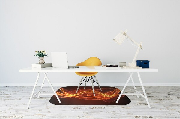Chair mat floor panels protector red flame