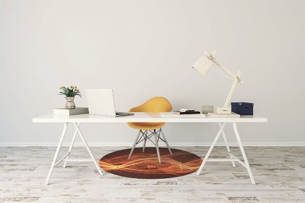 Chair mat floor panels protector red flame