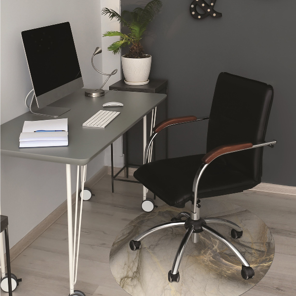 Computer chair mat Marble gold