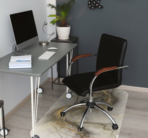 Computer chair mat Marble gold
