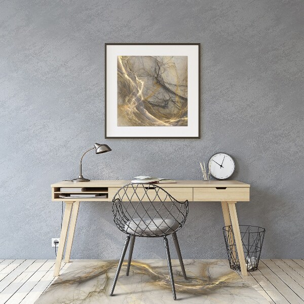 Computer chair mat Marble gold