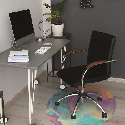 Office chair floor protector colorful patterns